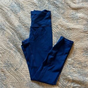 Electric Blue Lululemon Wunder Train Leggings